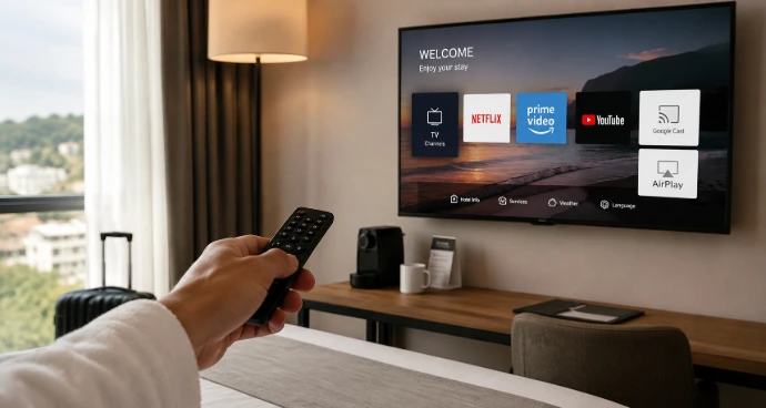 TV Hospitality integrada en habitación de hotel